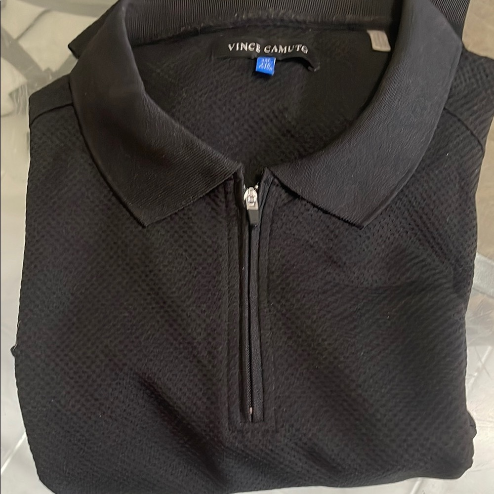 Vince Camuto Black Polo Shirt